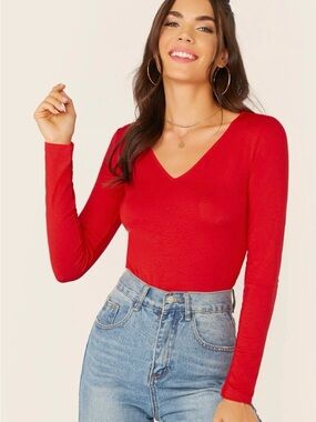 Aerie Smoothez  V-Neck Long Sleeve Top